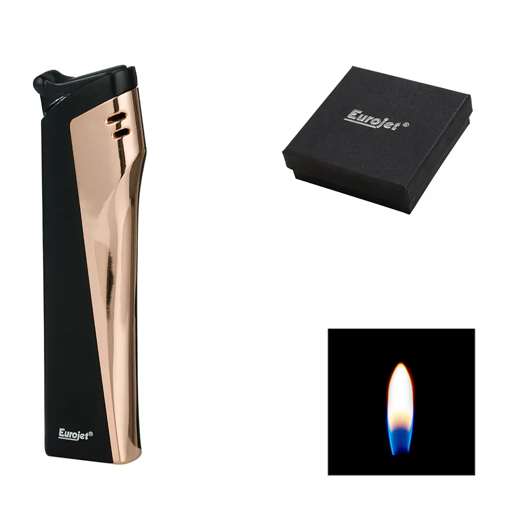 Запалка Eurojet, мек пламък, black-gold - 2