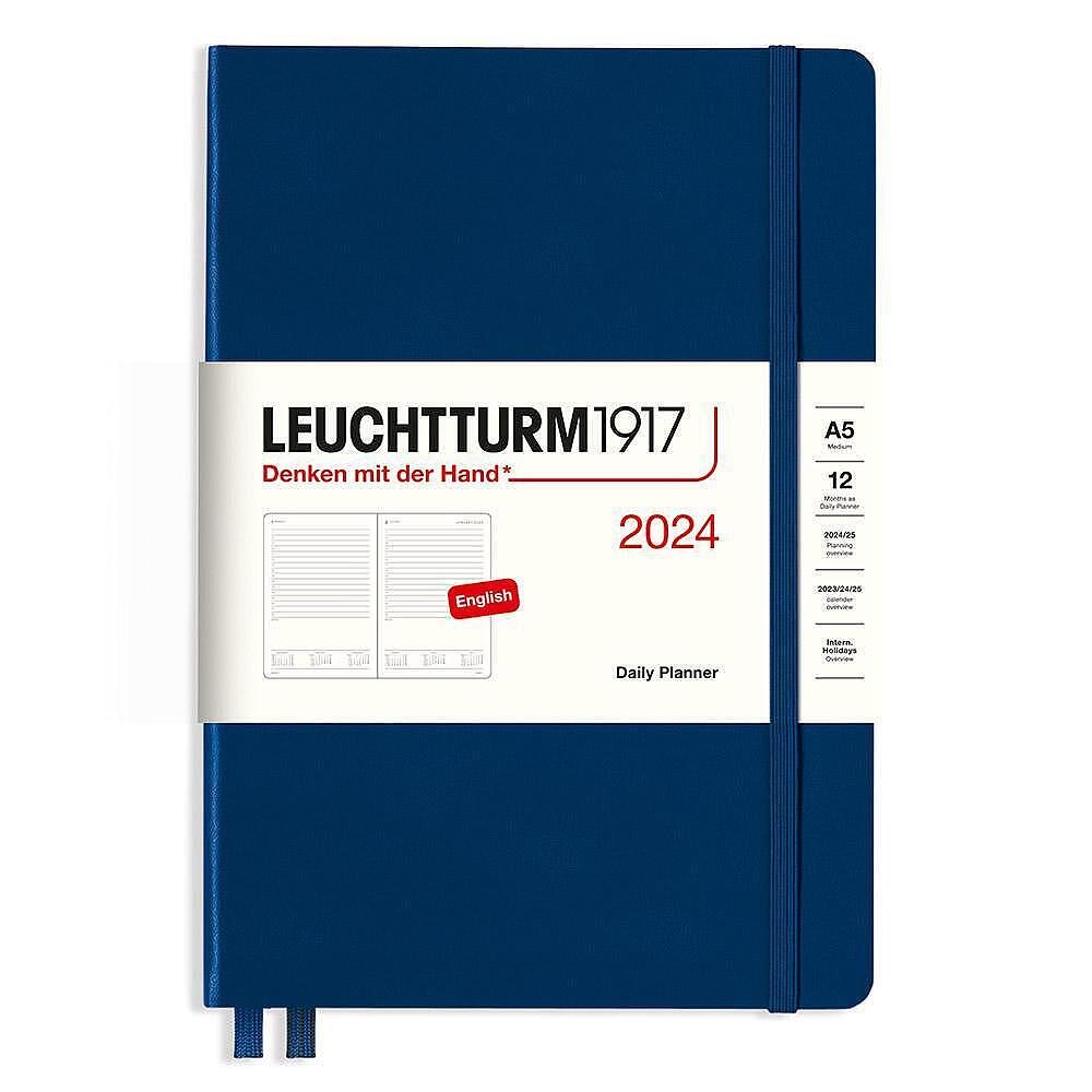 Тефтер А5 Leuchtturm1917 Daily Planner 2024, Navy