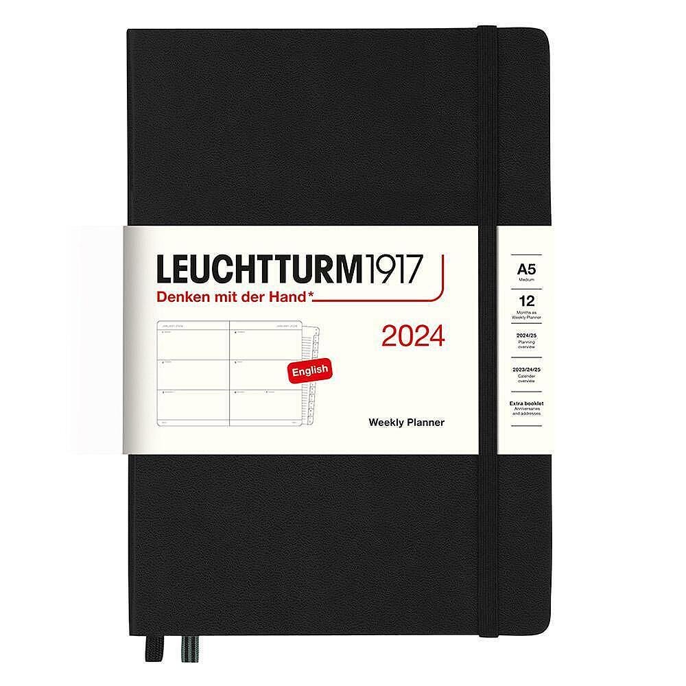 Тефтер А5 Leuchtturm1917 Weekly Planner 2024, Black