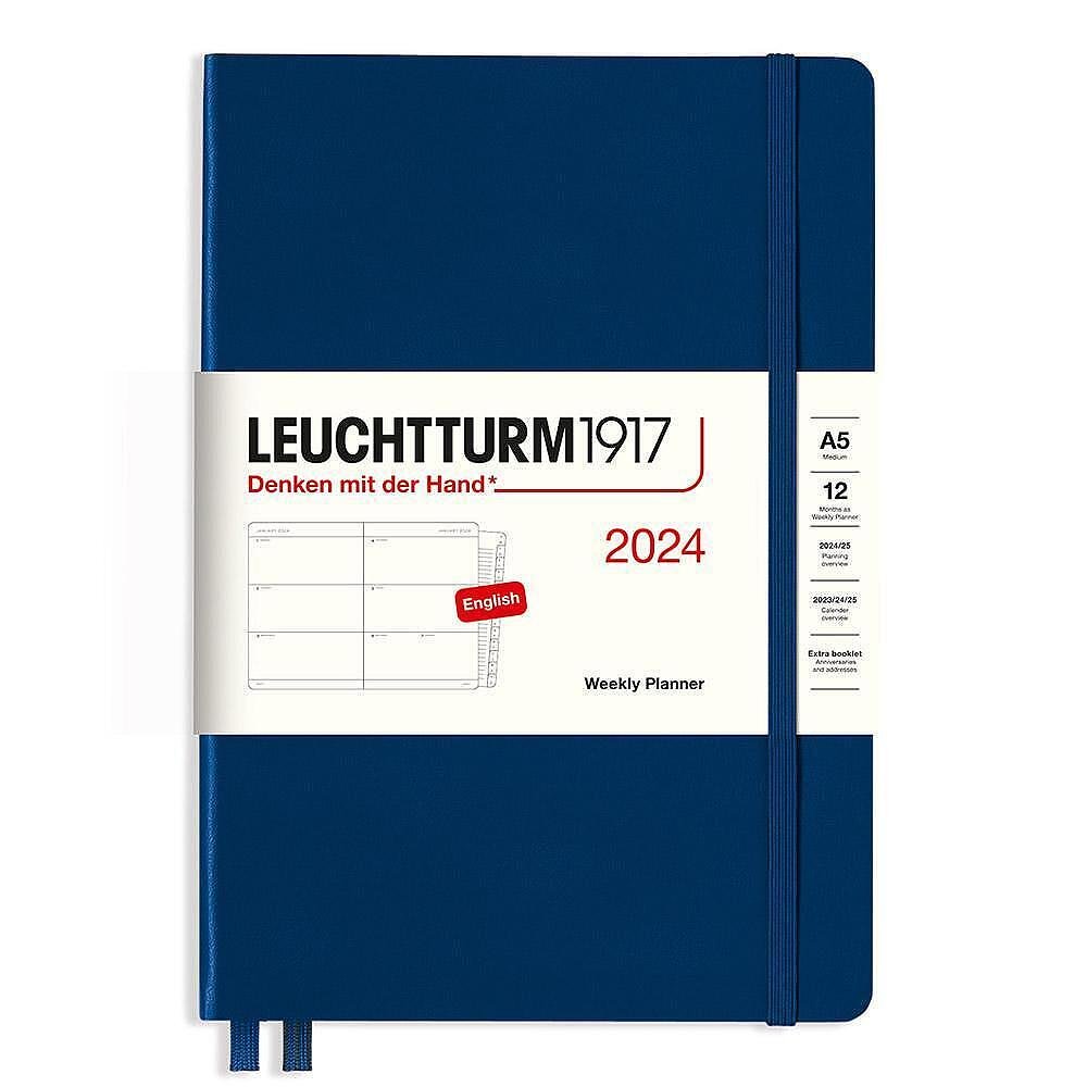 Тефтер А5 Leuchtturm1917 Weekly Planner 2024, Navy