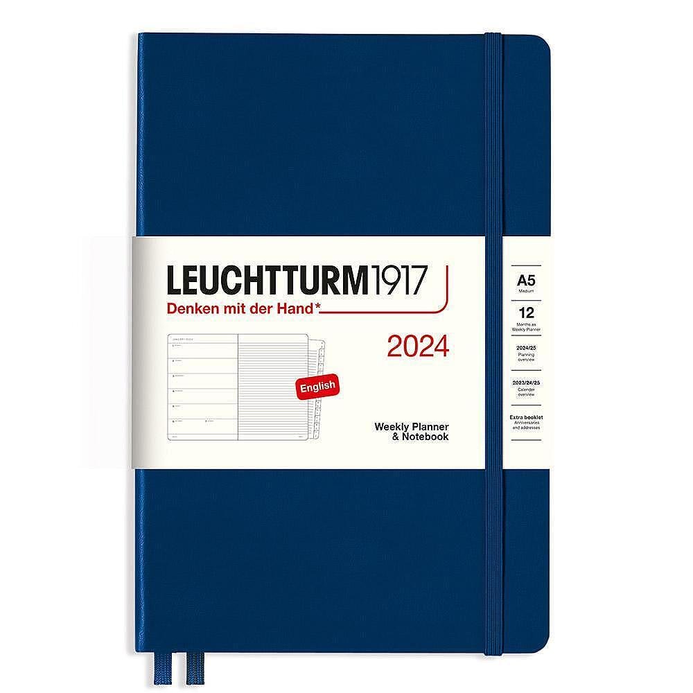 Тефтер А5 Leuchtturm1917 Weekly Planner & Notebook 2024, Navy