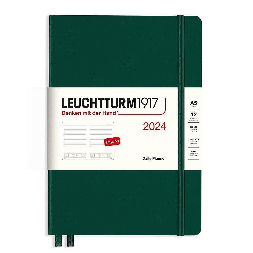 Тефтер А5 Leuchtturm1917 Daily Planner 2024, Forest Green