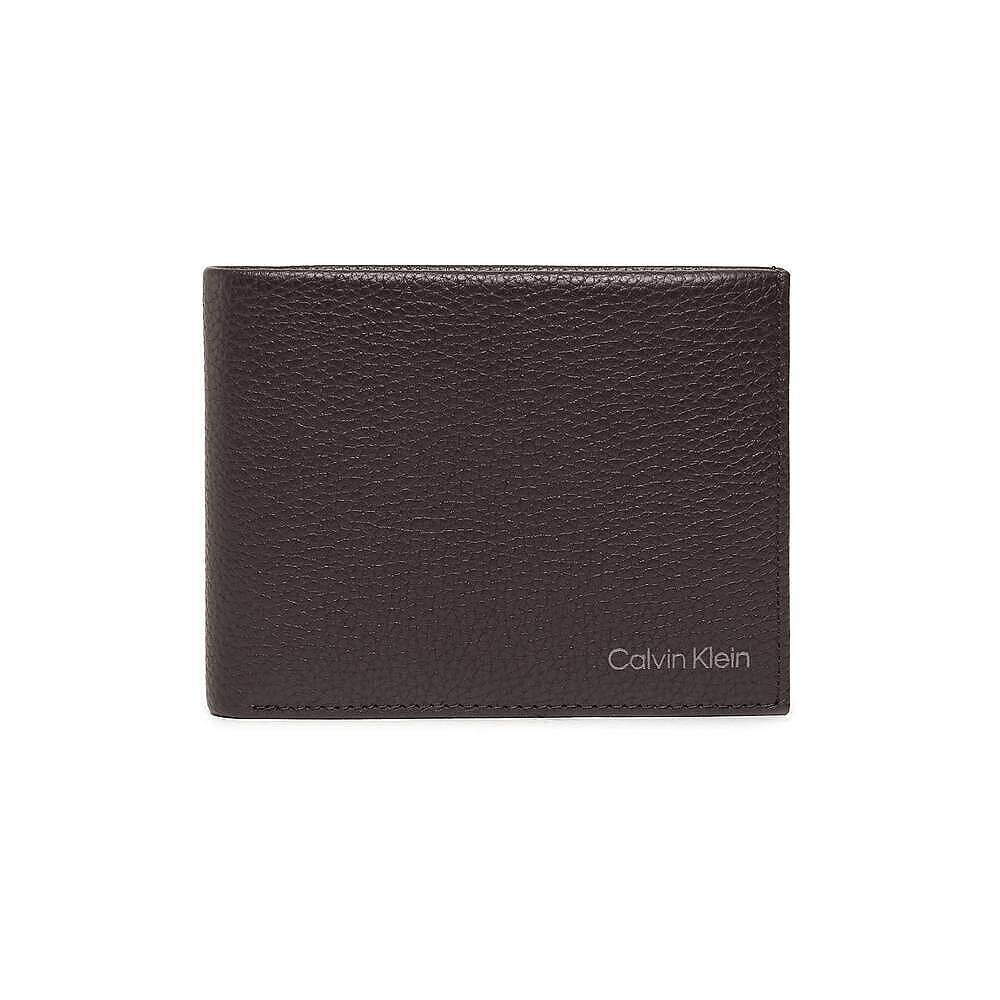 Мъжки портфейл Calvin Klein Bifold 5 CC, с монетник, кафяв