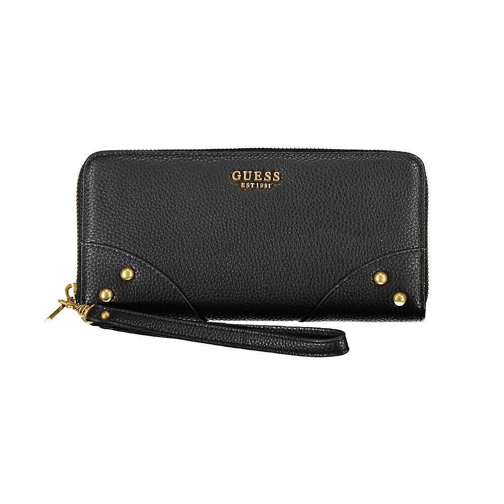 Дамски портфейл Guess с цип, черен