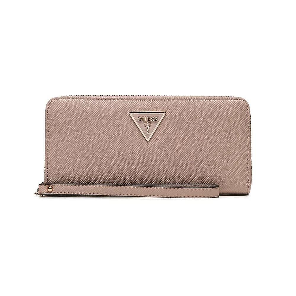 Дамски портфейл Guess с цип, розов