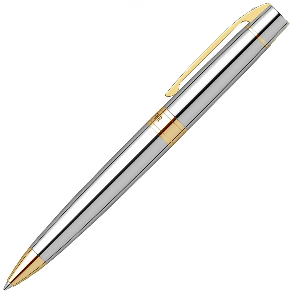 Комплект Sheaffer - химикалка 300 Bright Chrome и настолен часовник - 4