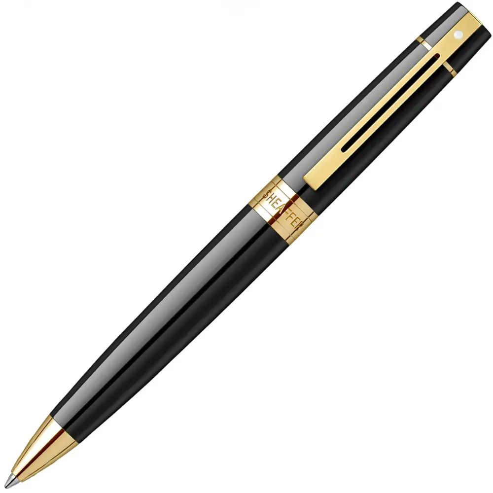 Комплект Sheaffer - химикалка 300 Glossy Black и калъф за пишещо средство - 2