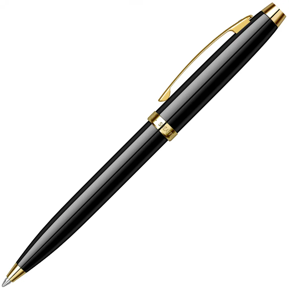 Комплект Sheaffer - химикалка 100 Glossy Black с настолен часовник - 7