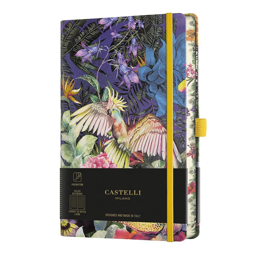 Тефтер Castelli Milano Eden - Cockatiel, 13см x 21см, на редове