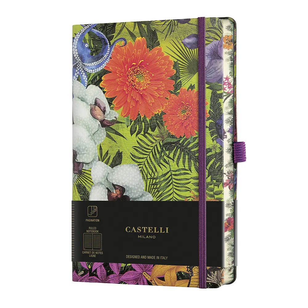 Тефтер Castelli Milano Eden - Orchid, 13см x 21см, на редове