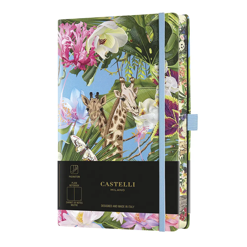 Тефтер Castelli Milano Eden - Giraffe, 13см x 21см, нелиниран