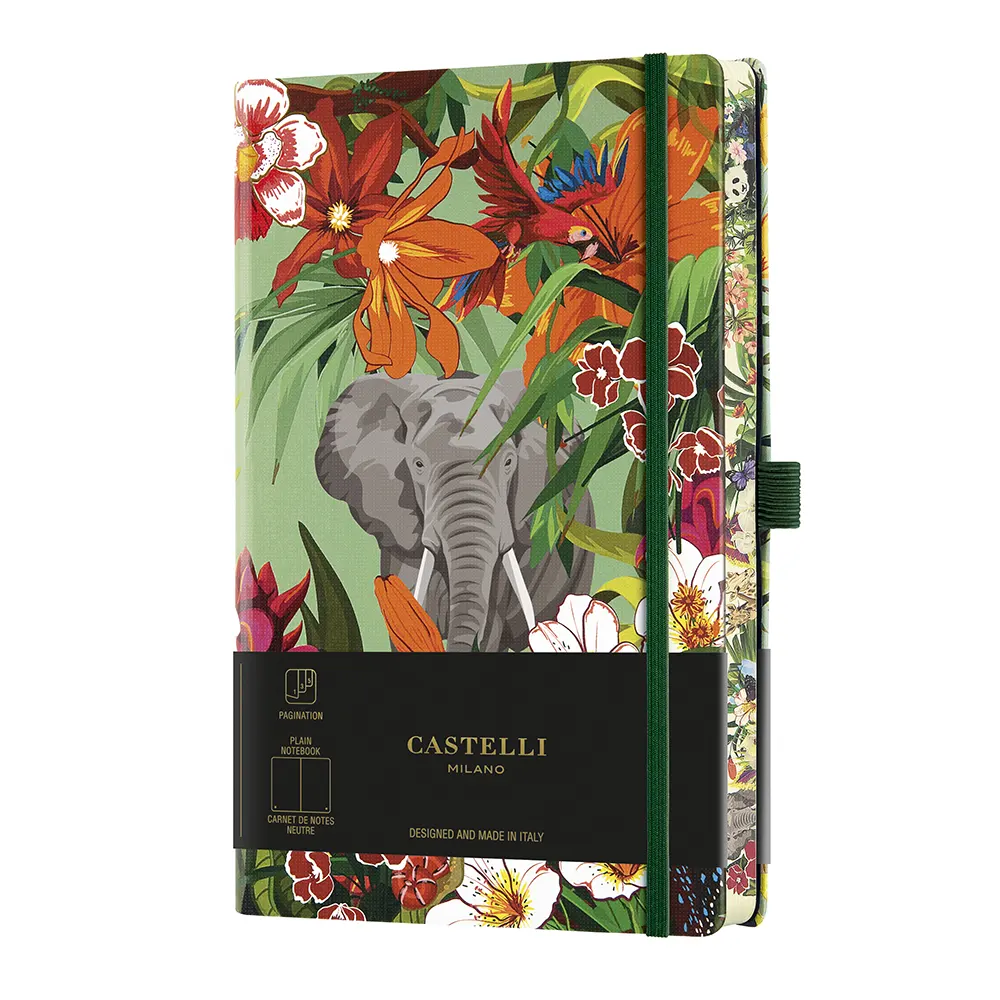 Тефтер Castelli Milano Eden - Elephant, 13см x 21см, нелиниран
