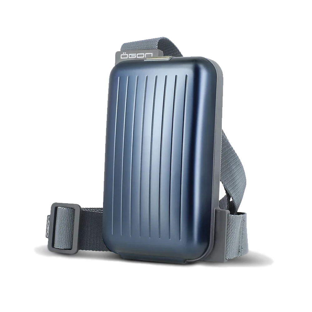 Слинг чанта-калъф за смартфон OGON - Phone Bag, с вграден портфейл, тъмносиня