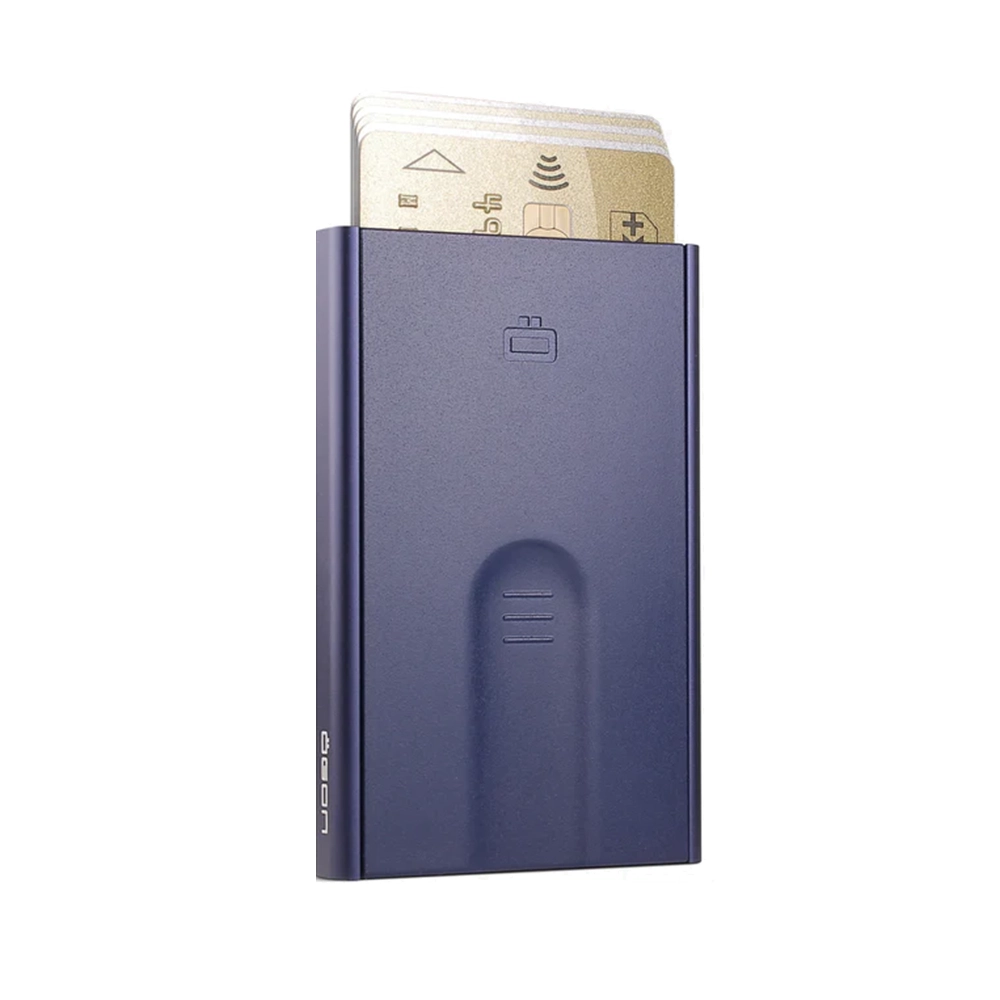 Портфейл OGON - Slider, до 6 карти, RFID защита, тъмносин - 2