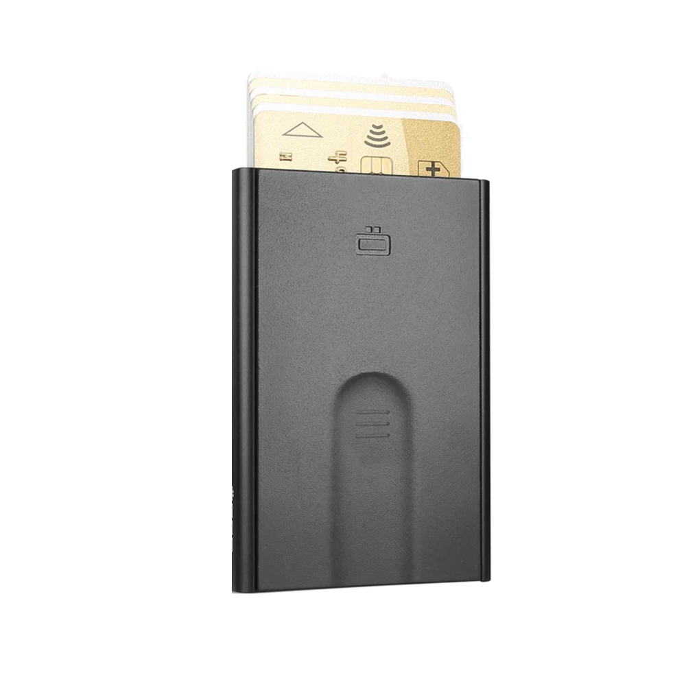 Портфейл OGON - Slider, до 6 карти, RFID защита, черен - 2