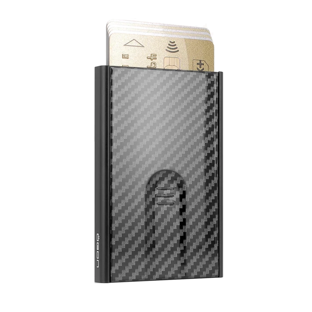 Портфейл OGON - Slider, до 6 карти, RFID защита, карбонов дизайн - 2