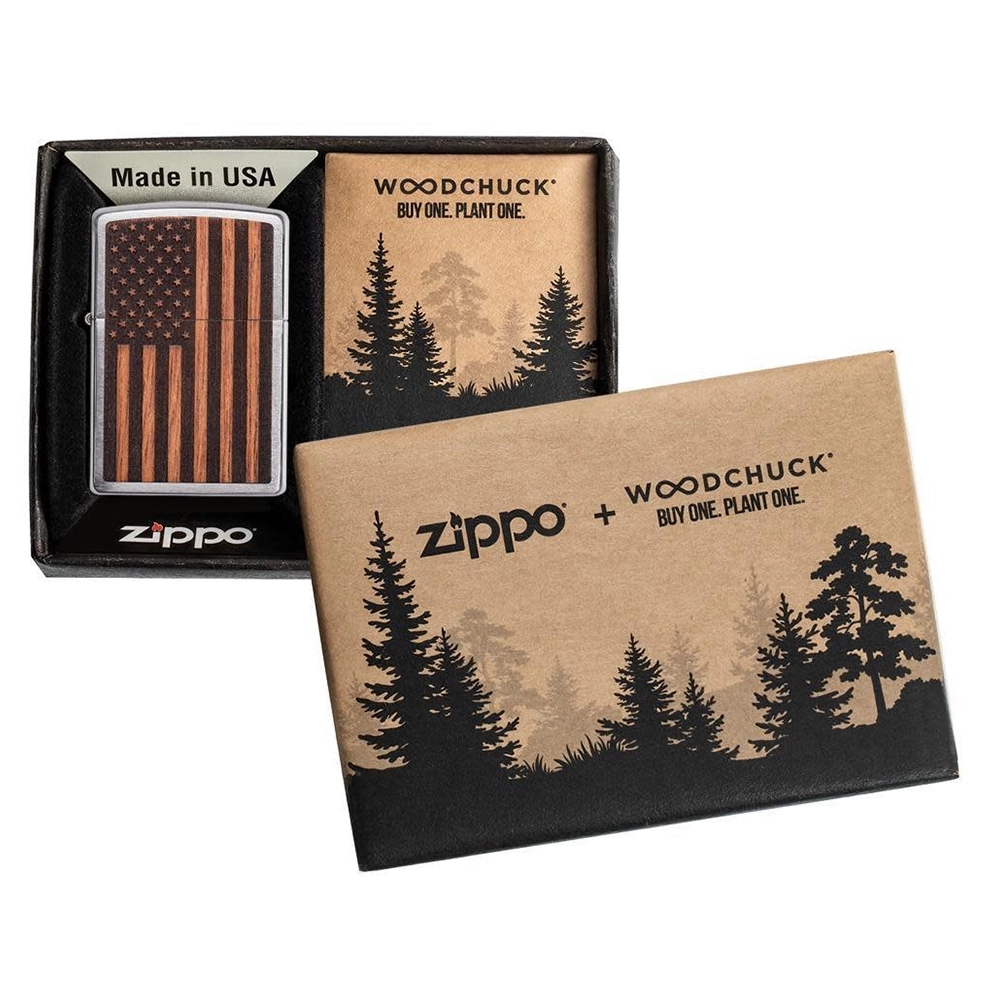 Запалка Zippo - WOODCHUCK USA American Flag - 3