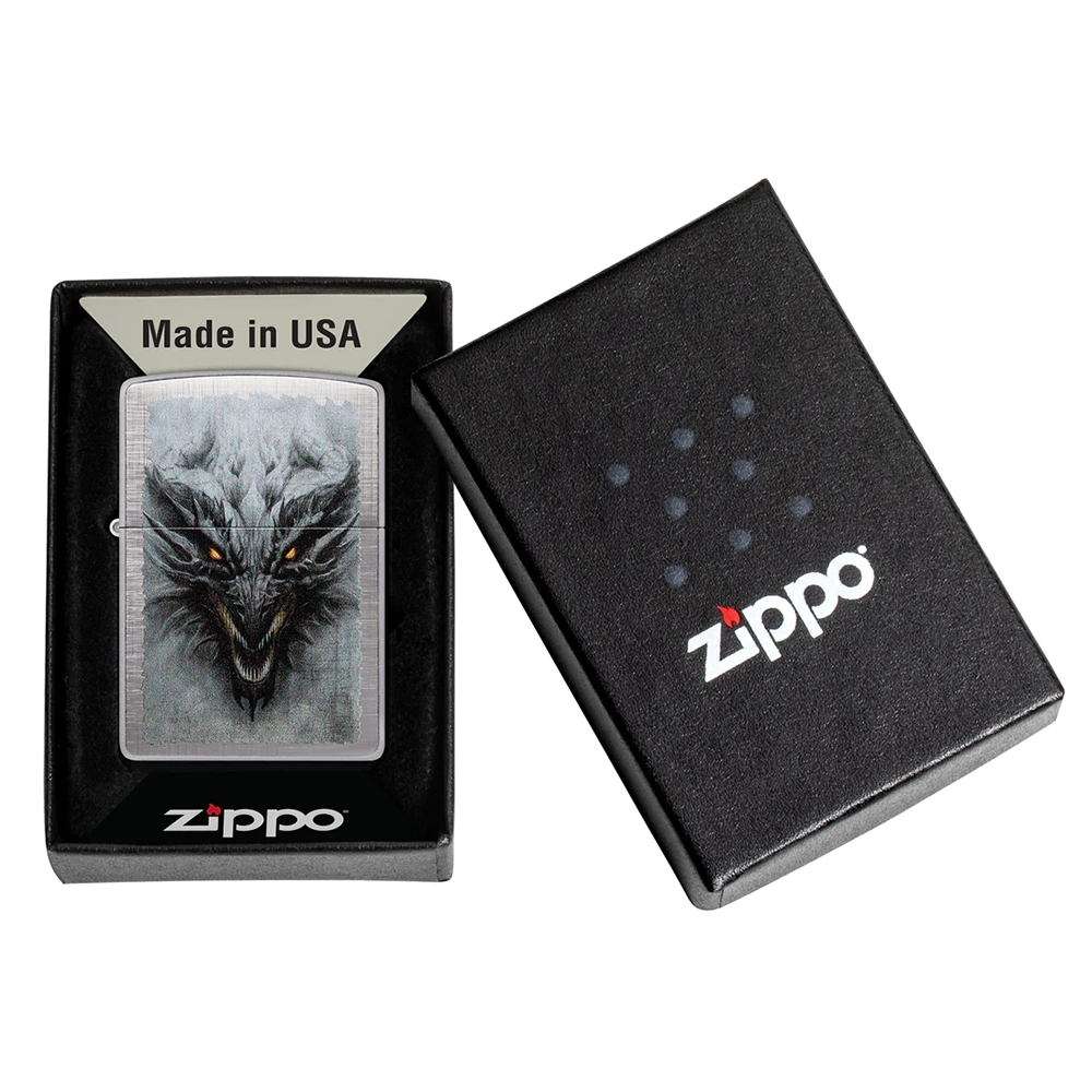 Запалка Zippo - Dragon Design Linen Weave - 4