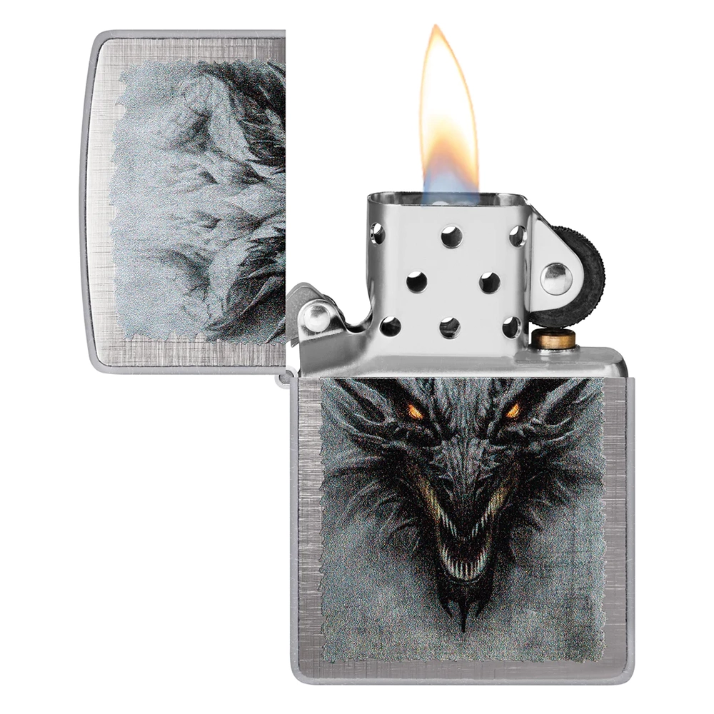 Запалка Zippo - Dragon Design Linen Weave - 2