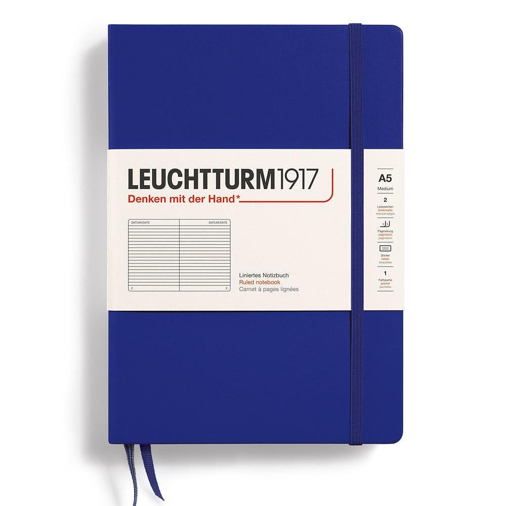 Тефтер Leuchtturm1917 New Colours - Ink, A5, твърди корици, на редове