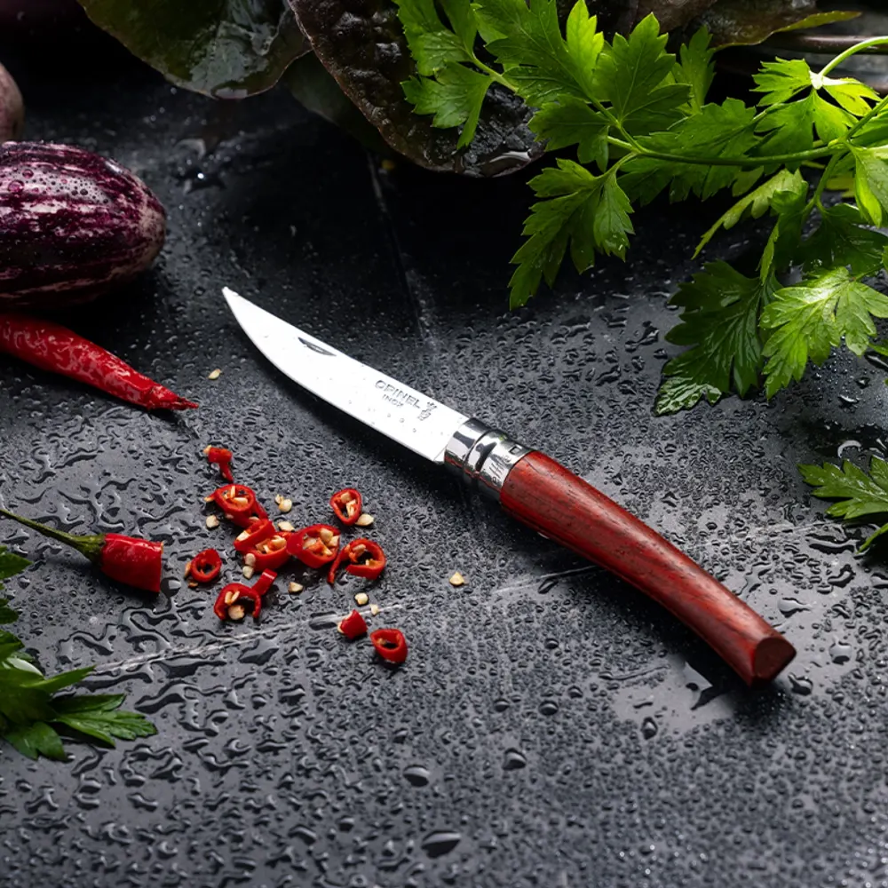 Сгъваем нож Opinel Les Effiles Padouk №8, острие 8.5 см, в кутия - 4