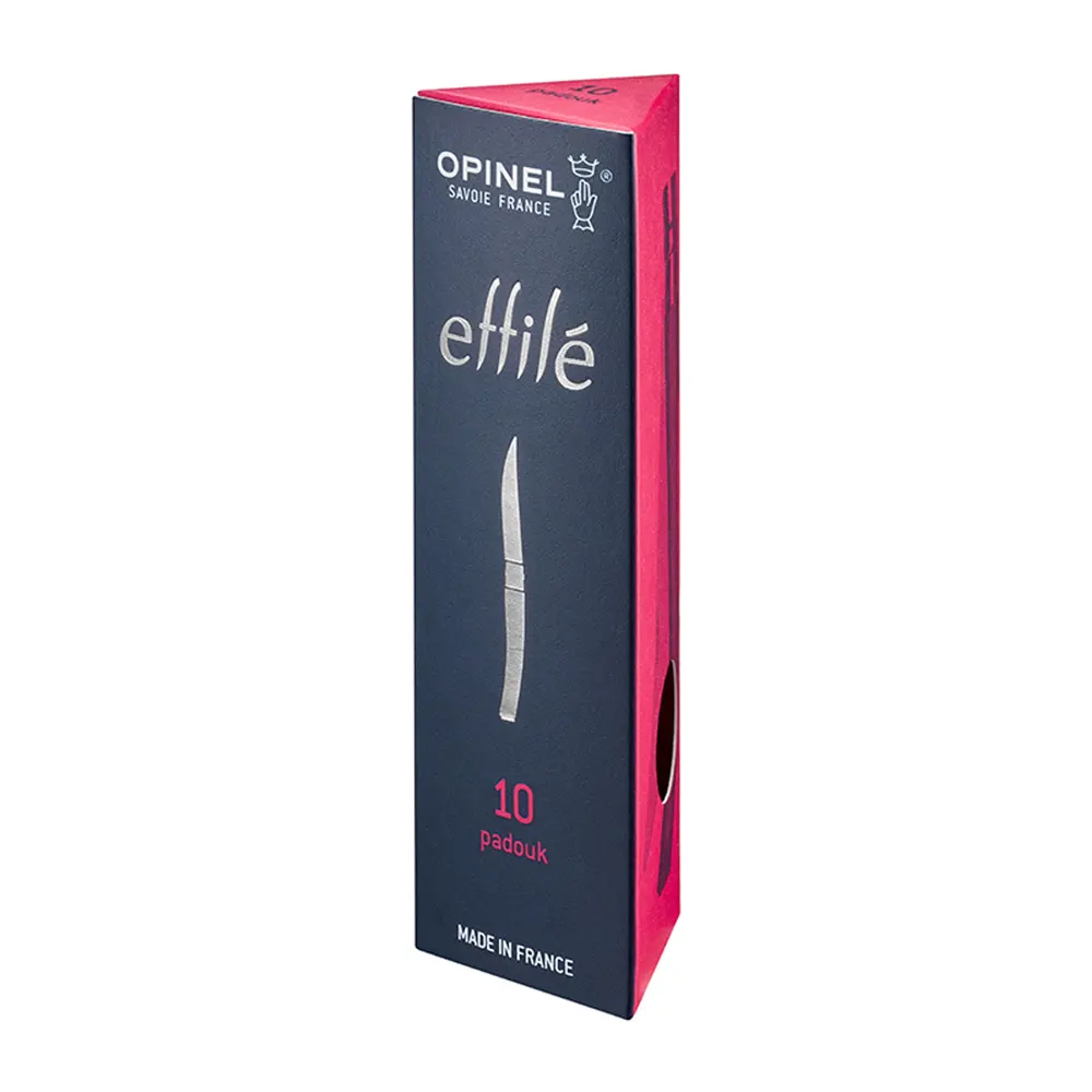 Сгъваем нож Opinel Les Effiles Padouk №10, острие 10 см, в кутия - 5