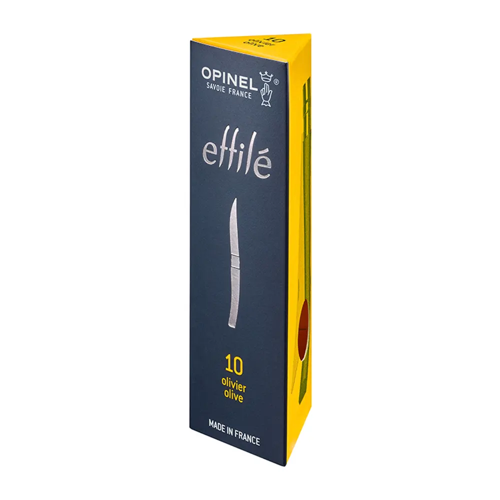 Сгъваем нож Opinel Les Effiles Olivier №10, острие 10 см, в кутия - 3
