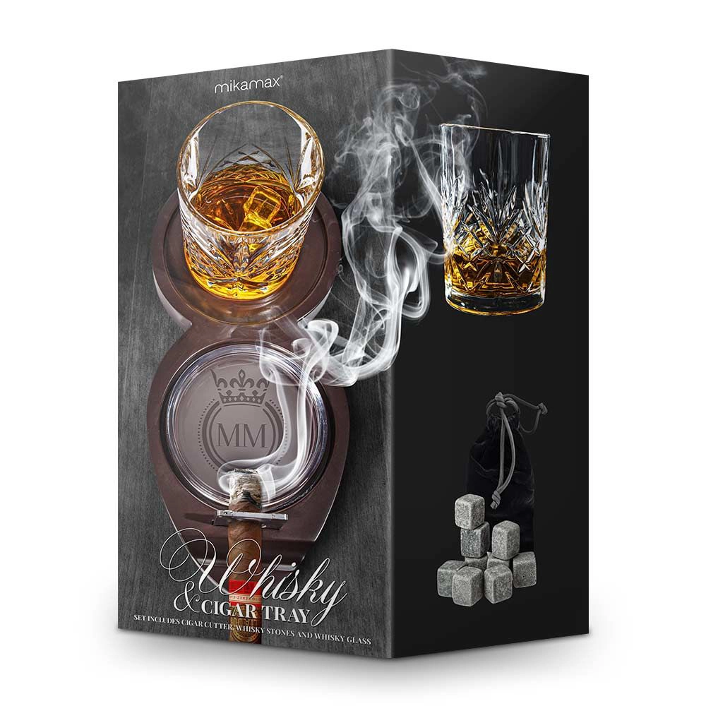 Комплект за уиски и пура Mikamax - Whisky & Cigar Tray - 4