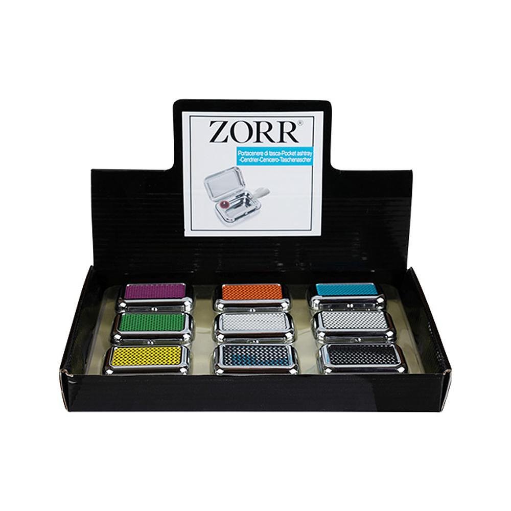 Джобен пепелник Zorr - 9 бр. в дисплей, различни цветове