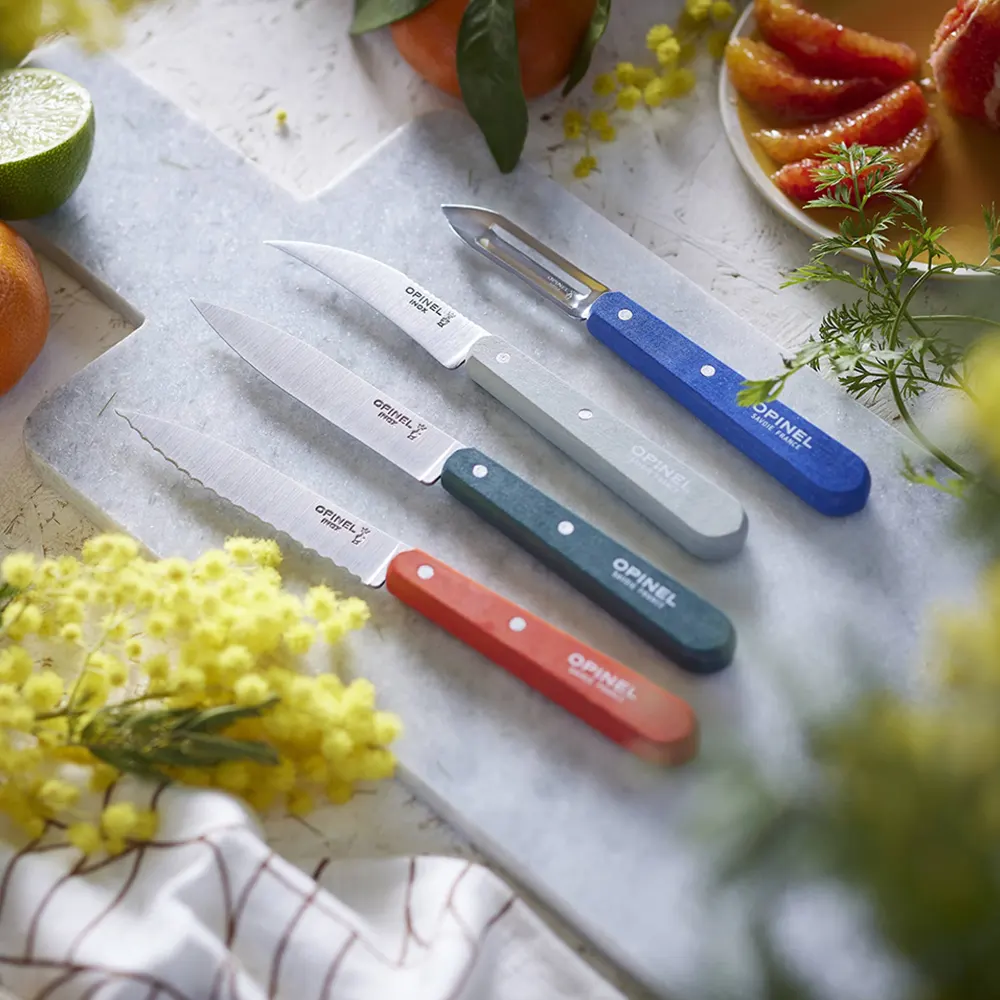 Комплект кухненски ножове и белачка Opinel Les Essentiels - Primo Set - 8