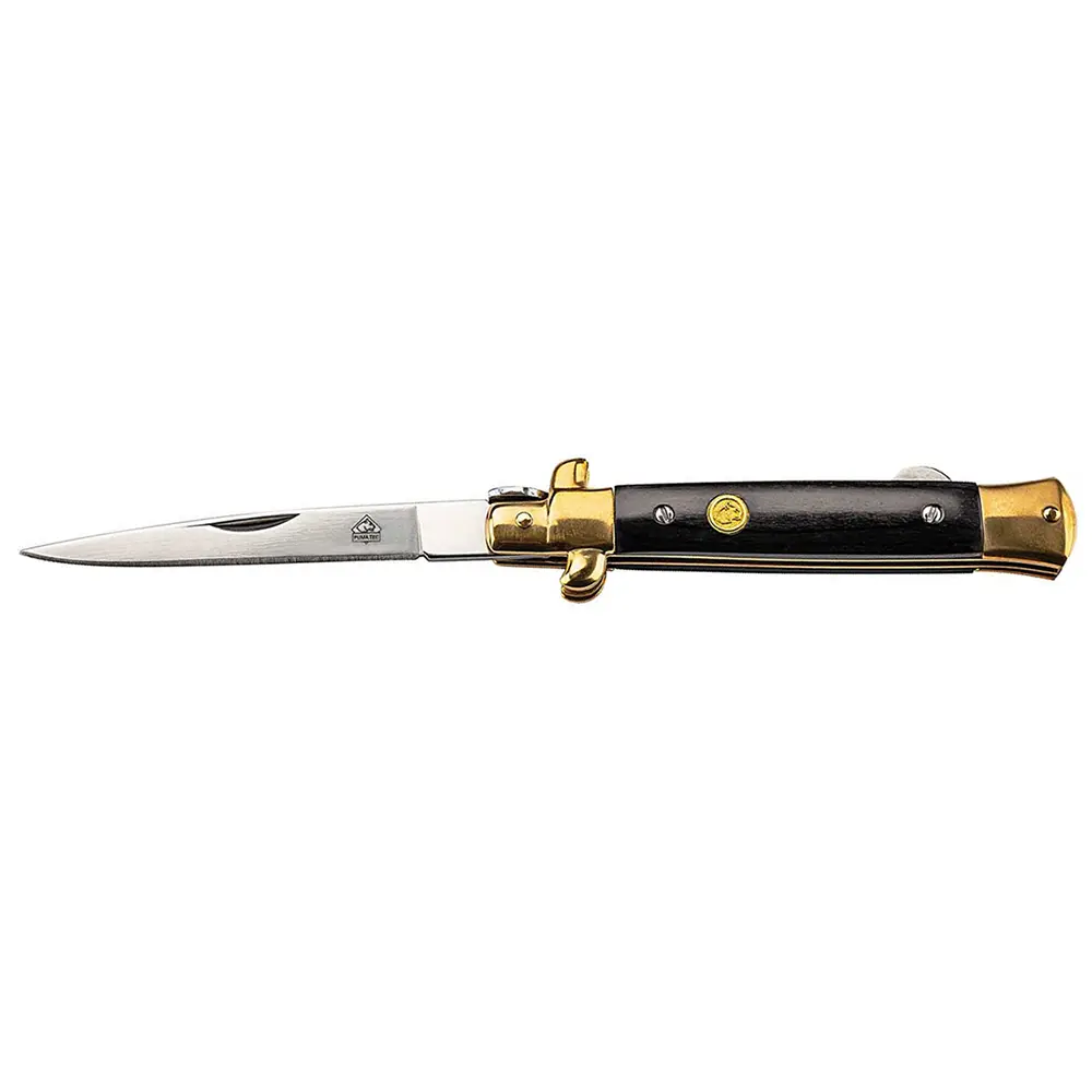 Сгъваем нож Puma Tec - Pocket Knife, 7.5см острие, чирени от дърво Pakka - 3
