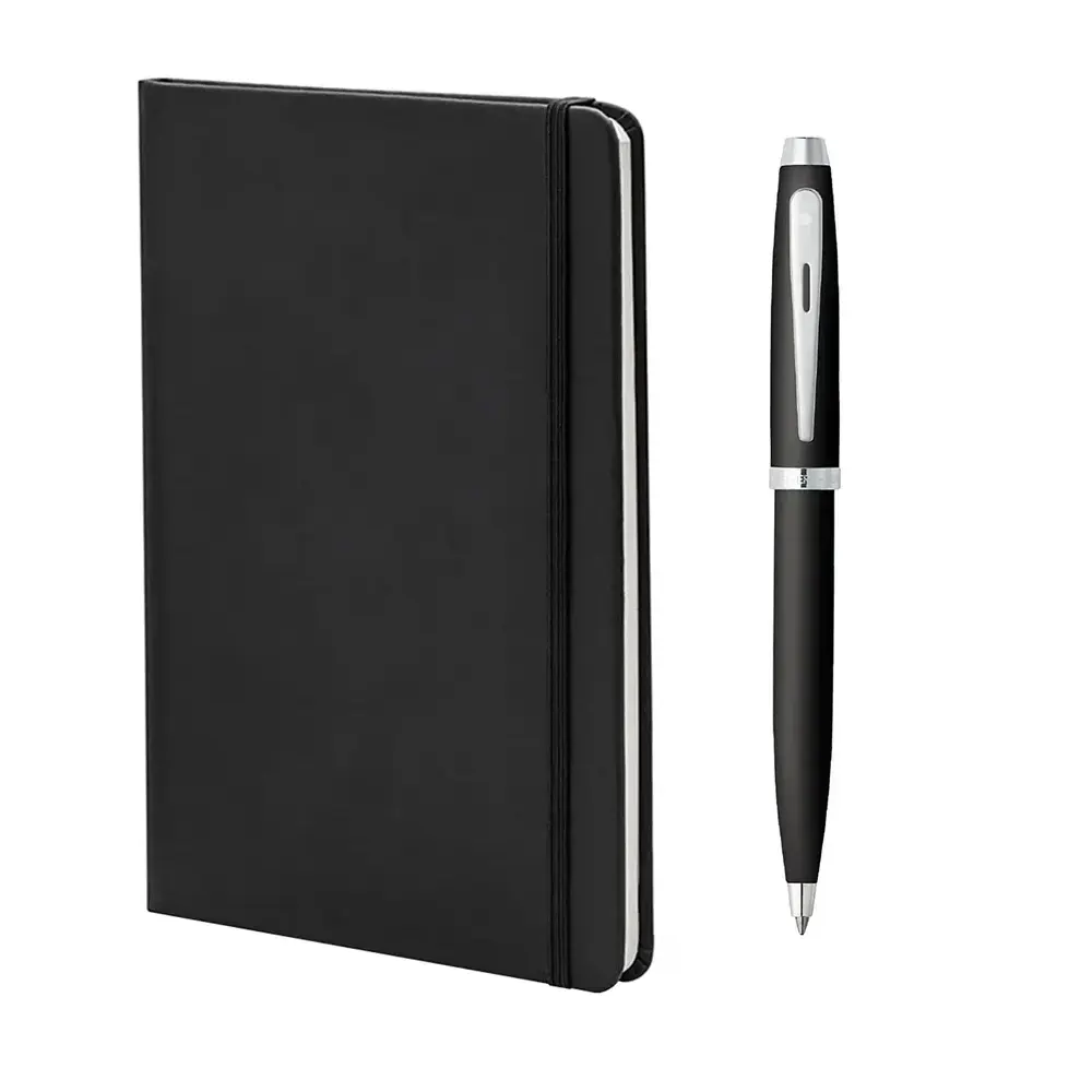 Комплект Sheaffer - химикалка 100 Matte Black и тефтер А5
