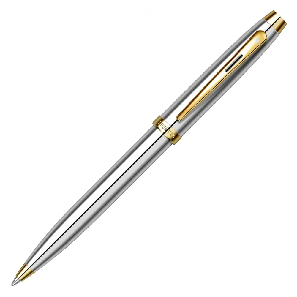 Комплект Sheaffer - химикалка 100 Bright Chrome и тефтер А5 - 2