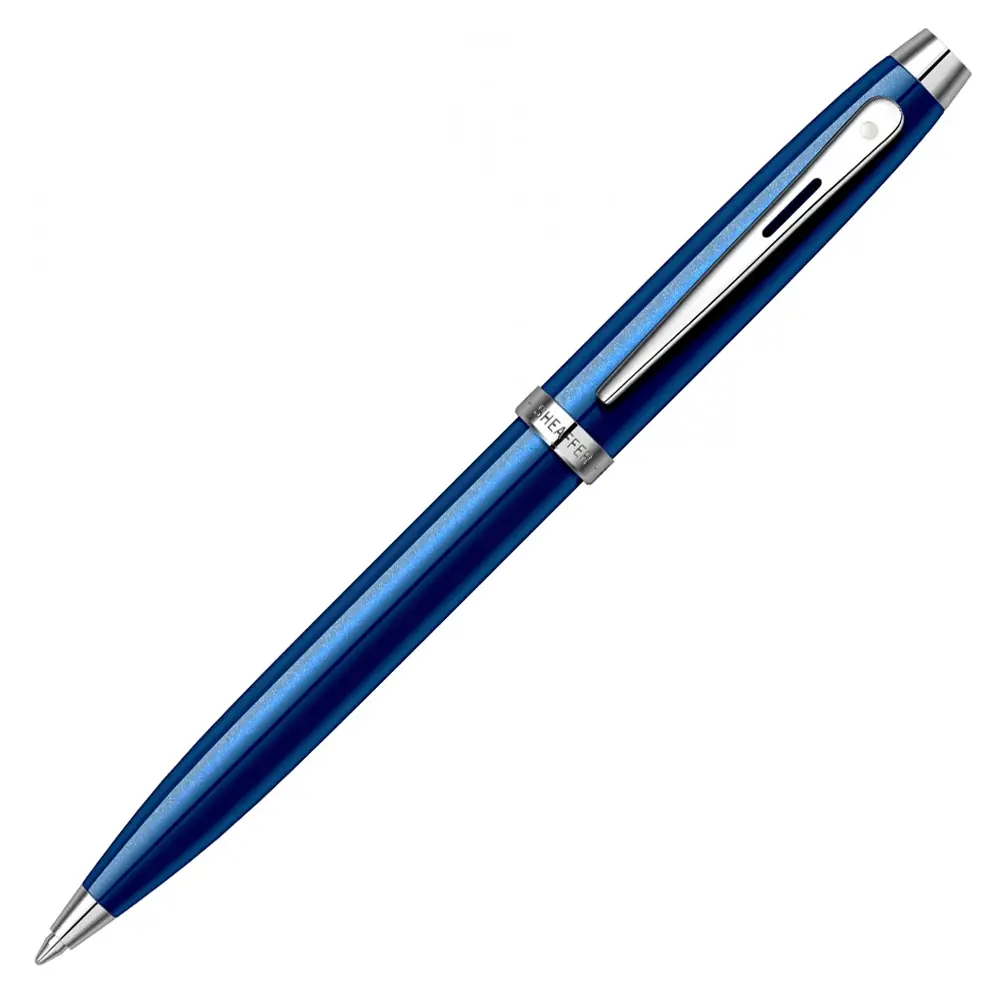 Комплект Sheaffer 100 - Glossy Blue Lacquer/Chrome, химикалка и ролер - 2