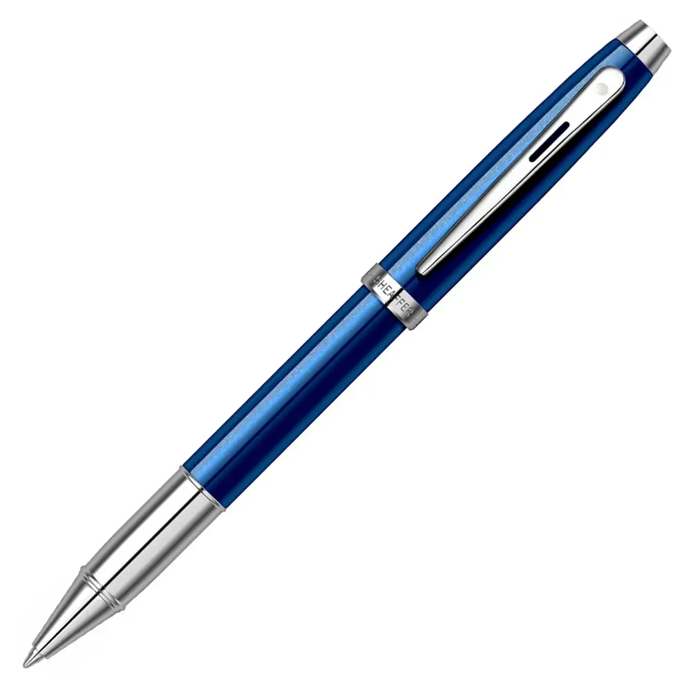 Комплект Sheaffer 100 - Glossy Blue Lacquer/Chrome, химикалка и ролер - 3