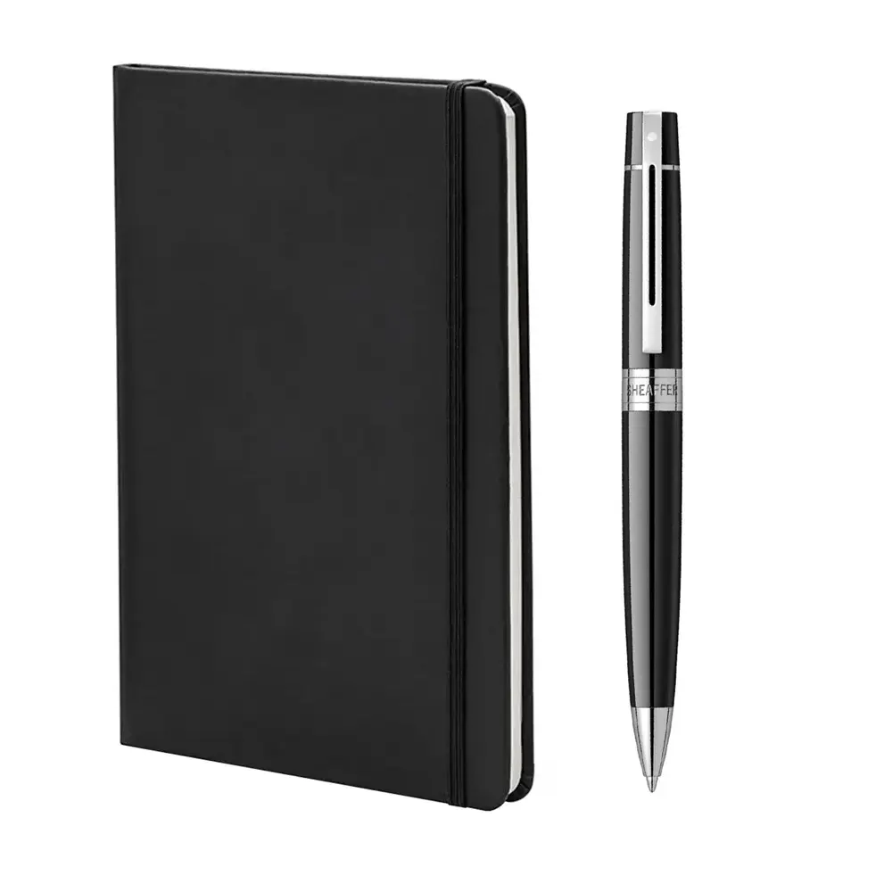 Комплект Sheaffer - химикалка 300 Black CT и тефтер А5