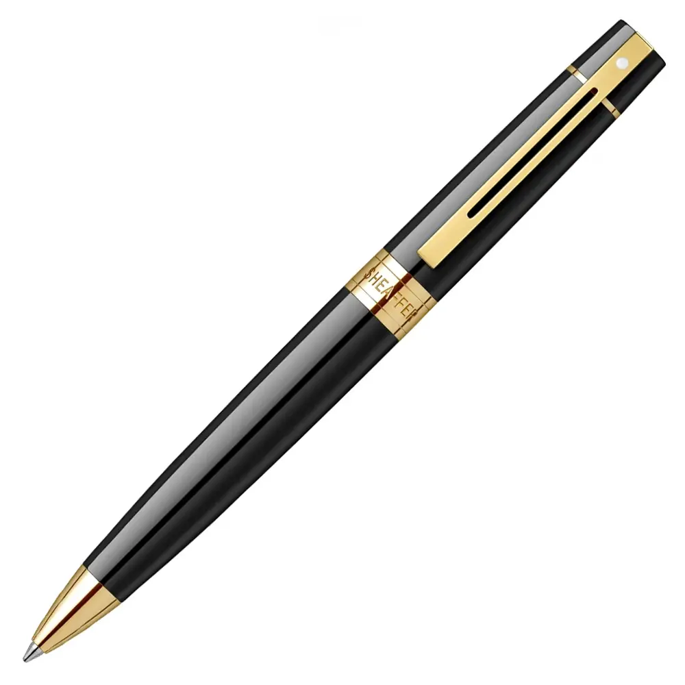 Комплект Sheaffer - химикалка 300 Black/Gold и тефтер А5 - 2