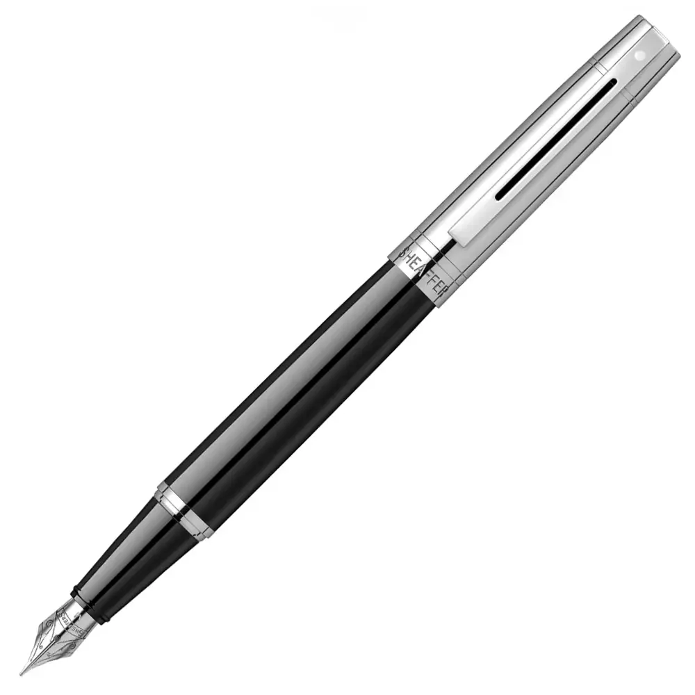 Комплект Sheaffer 300 - Black/Chrome, химикалка и писалка - 2
