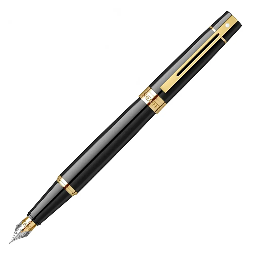 Комплект Sheaffer 300 - Black/Gold, ролер и писалка - 2