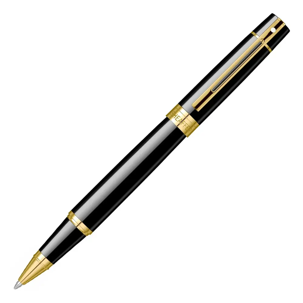 Комплект Sheaffer 300 - Black/Gold, ролер и писалка - 3