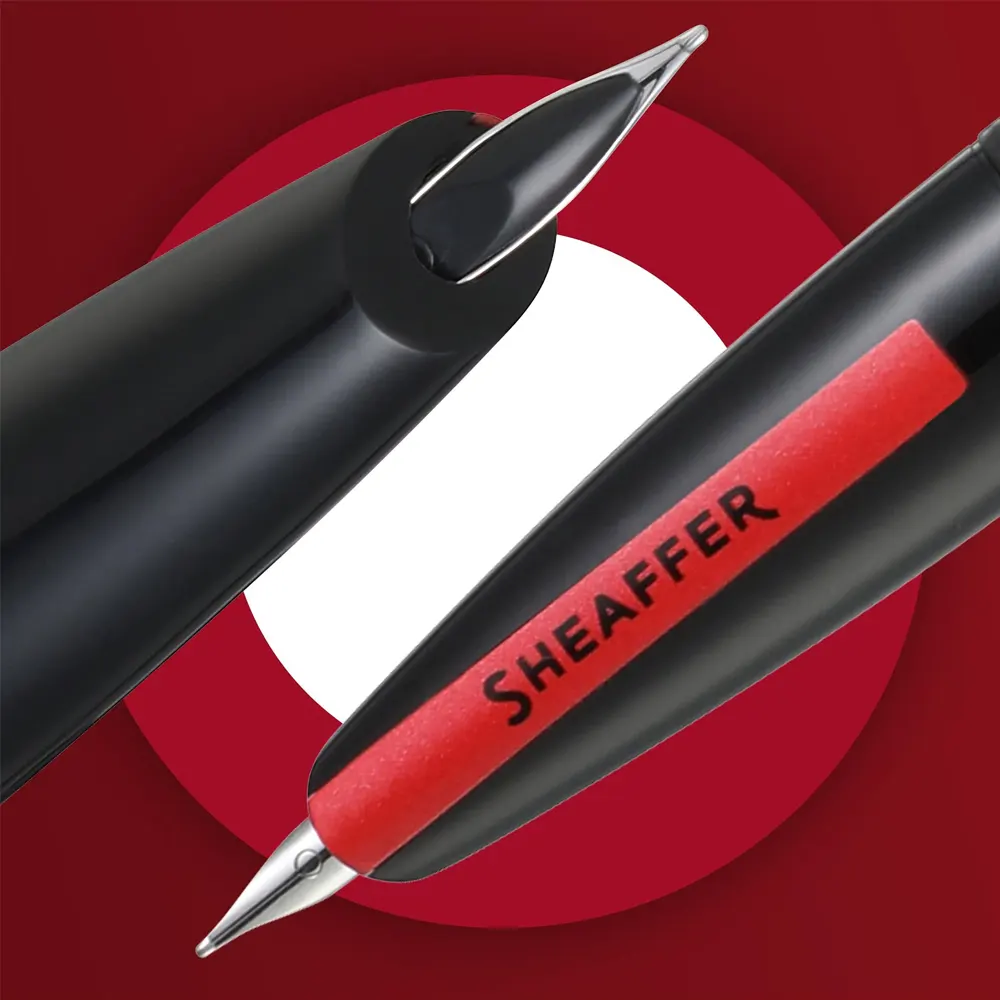 Писалка Sheaffer Icon - Matte Black Lacquer with Red PVD Trims - 9