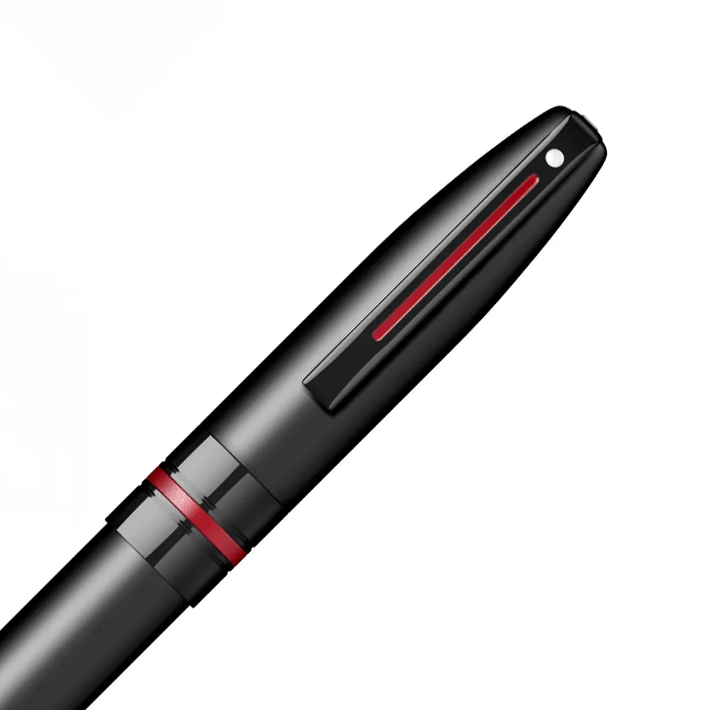 Ролер Sheaffer Icon - Matte Black Laquer with Red PVD Trims - 2