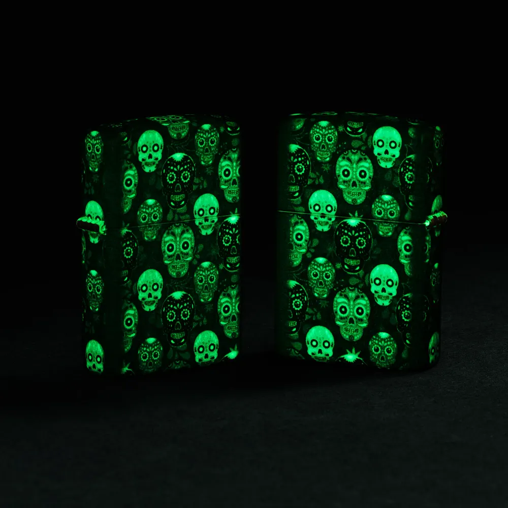 Запалка Zippo - Glow in the Dark Sugar Skulls Design - 9