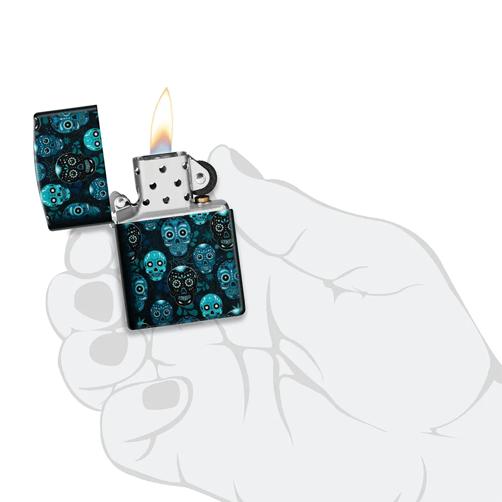 Запалка Zippo - Glow in the Dark Sugar Skulls Design - 5