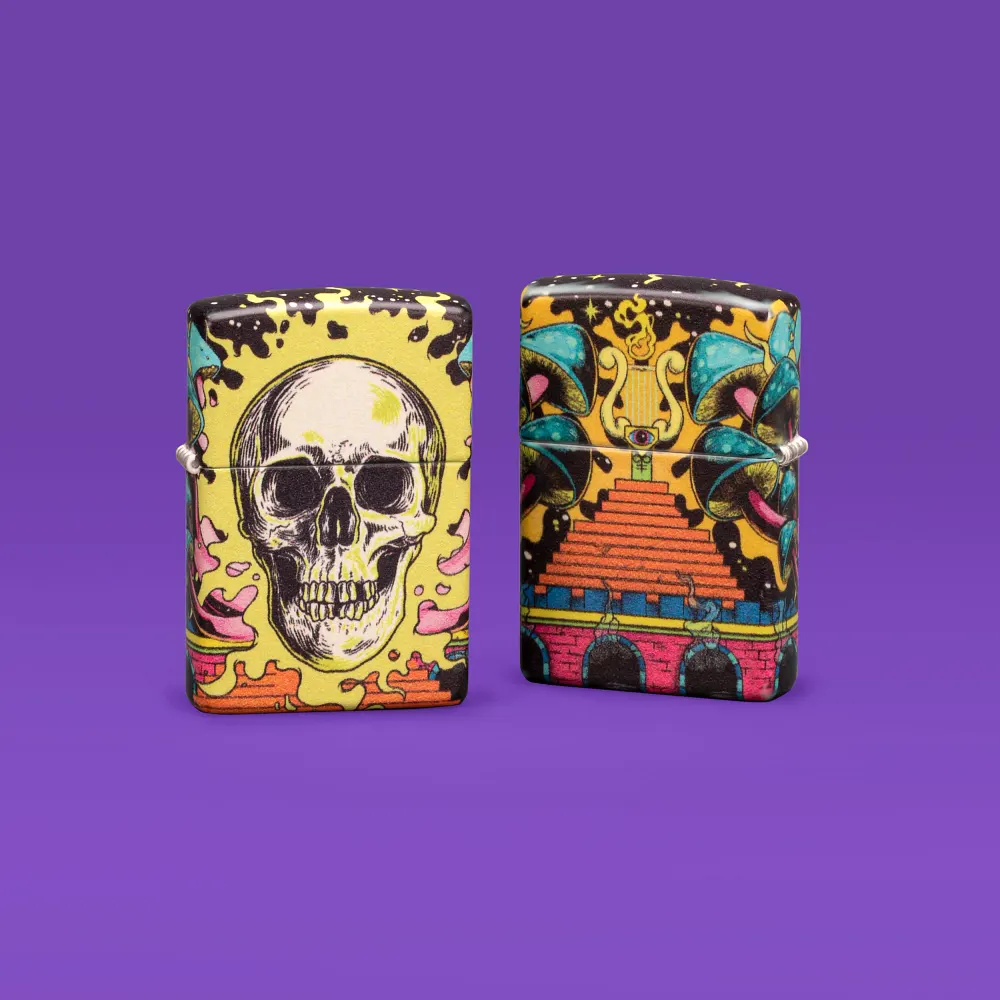 Запалка Zippo - Glow in the Dark Skull Design - 8