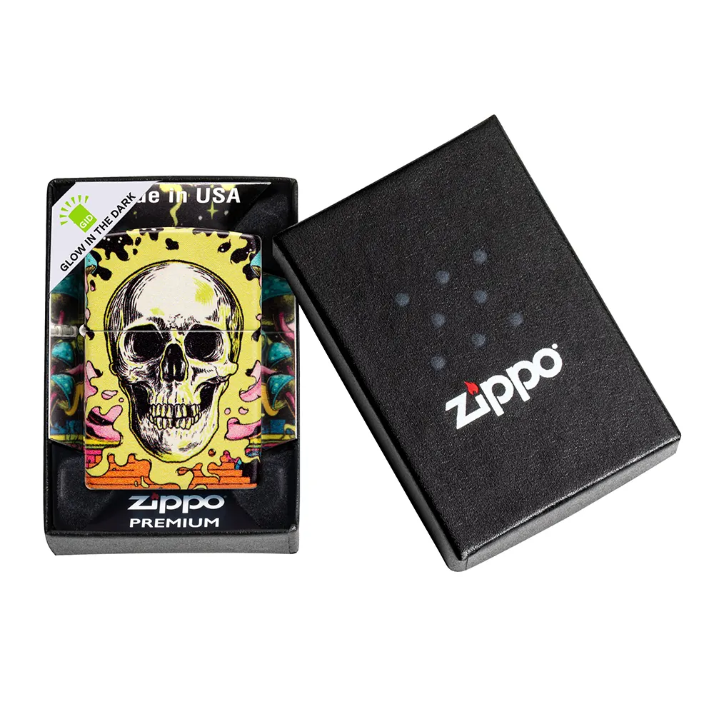 Запалка Zippo - Glow in the Dark Skull Design - 7