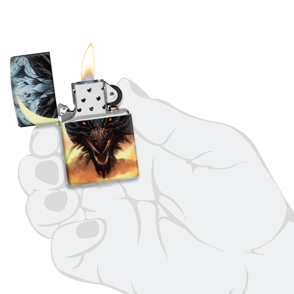 Запалка Zippo - Glow in the Dark Dragon Design - 4
