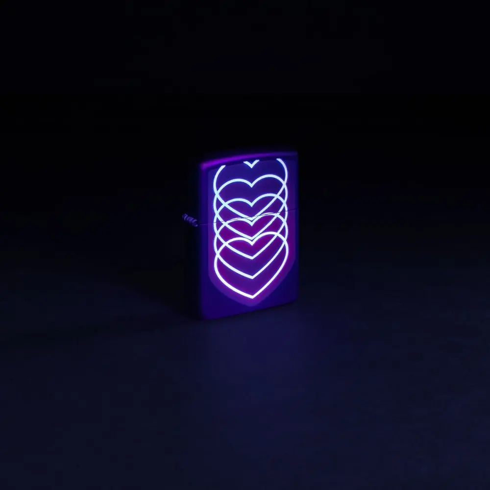 Запалка Zippo - Hearts Design Black Light - 7