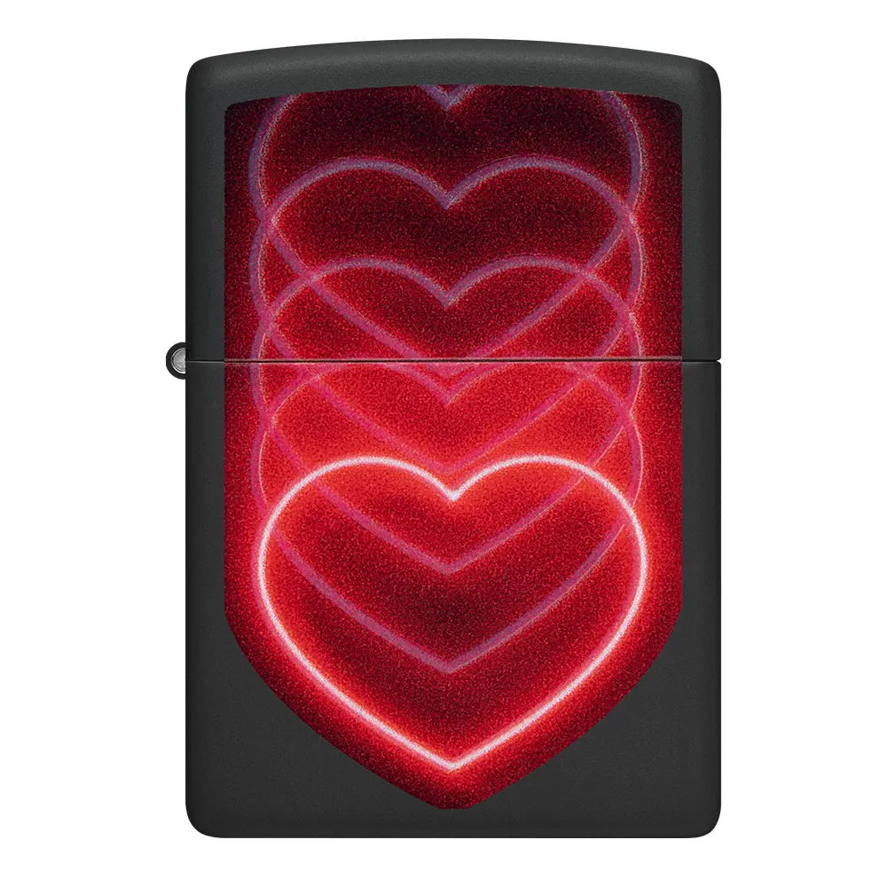 Запалка Zippo - Hearts Design Black Light - 2