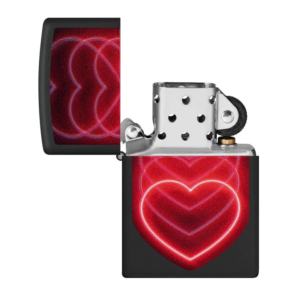 Запалка Zippo - Hearts Design Black Light - 4